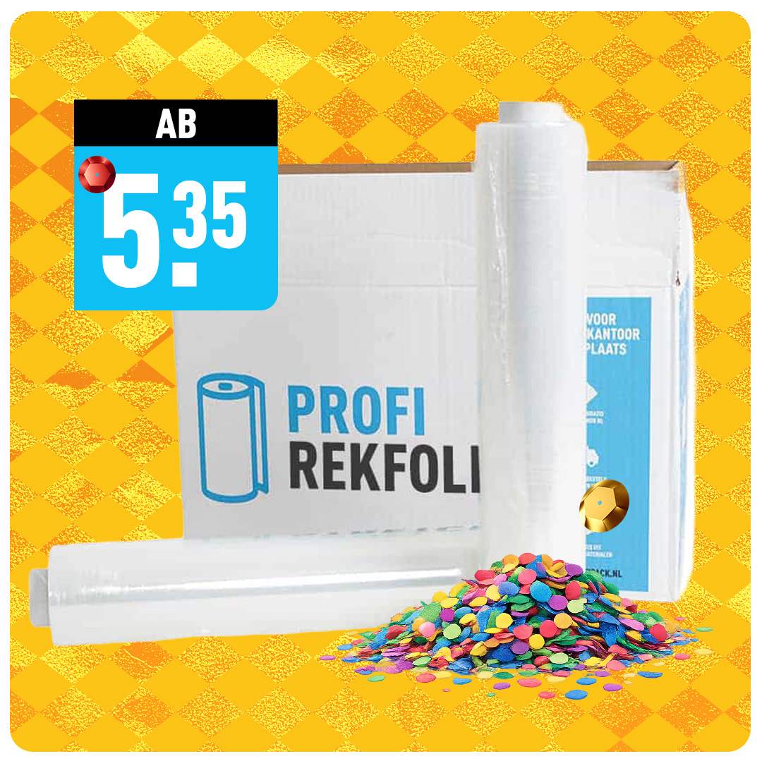 Transparente Handstretchfolie 50 cm x 300 m x 17 my zur Palettensicherung